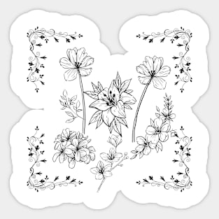 Flower set Sticker